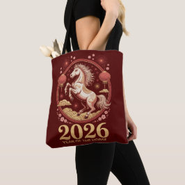 Bolso De Tela 2026 Year Of Horse Chinese New Year Wall Tote
