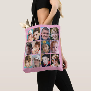 Bolso De Tela 24 collage de fotos rosa