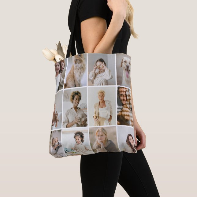 Bolso De Tela 24 Plantilla de collage de fotografías personaliza (Detalle)