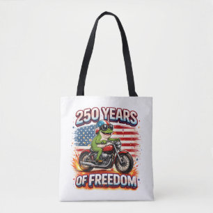 Bolso De Tela 250 Años De Libertad Rana Motera Patriótica EEUU