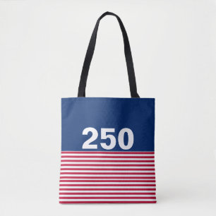 Bolso De Tela 250 Rojo Blanco y Azul Aniversario de EE. UU.