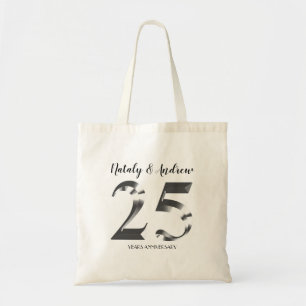 Bolso De Tela 25° Aniversario de la Plata Metálica