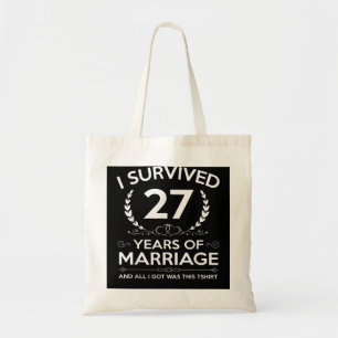 Bolso De Tela 27 Aniversario Boda Regalos Parejas Esposo Wif
