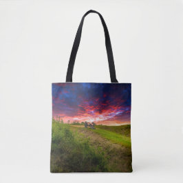 Bolso De Tela 2815-Desert Landscape at Sunset