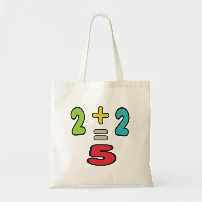 BOLSO DE TELA 2+2=5 (Frente)
