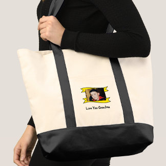 Bolso De Tela 2 fotos te quiero abuela amarillo