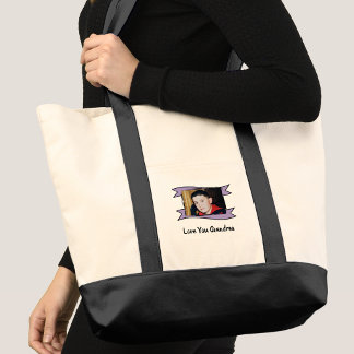 Bolso De Tela 2 fotos te quiero abuela morado