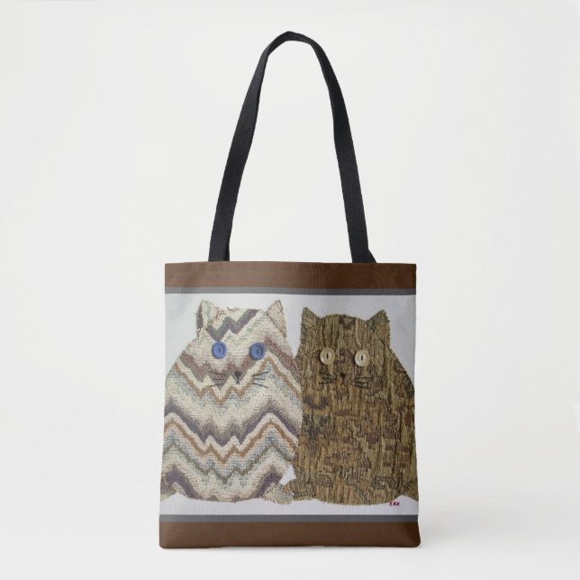 Bolso De Tela 2 Gatos Grasos #1 (Anverso)