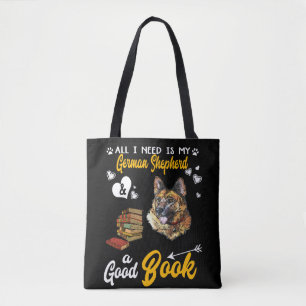 Bolso De Tela 2 Todo Lo Que Necesito Es Mi Pastor Alemán Y Un Bu