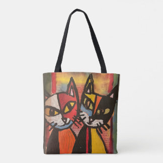 Bolso De Tela 2 Tote de hombro de gato