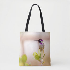 Bolso De Tela 3037-Hummingbird Sentado en una hoja
