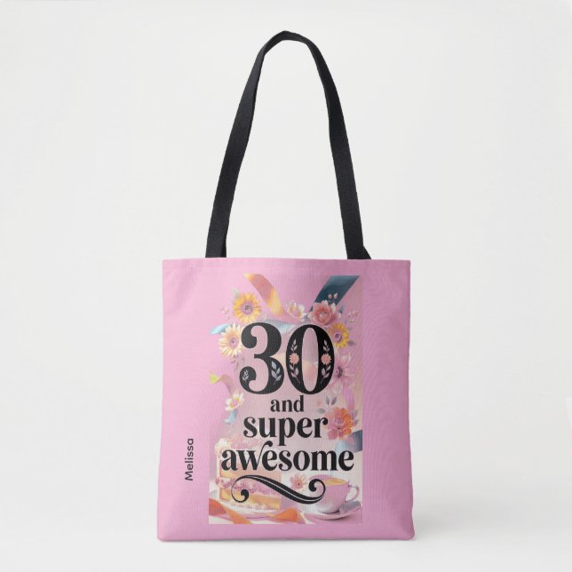 Bolso De Tela 30 and Super Awesome Birthday (Anverso)
