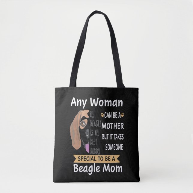 Bolso De Tela 30 Especial Para Ser Una Madre Beagle (Anverso)