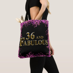 Bolso De Tela 36º Cumpleaños 