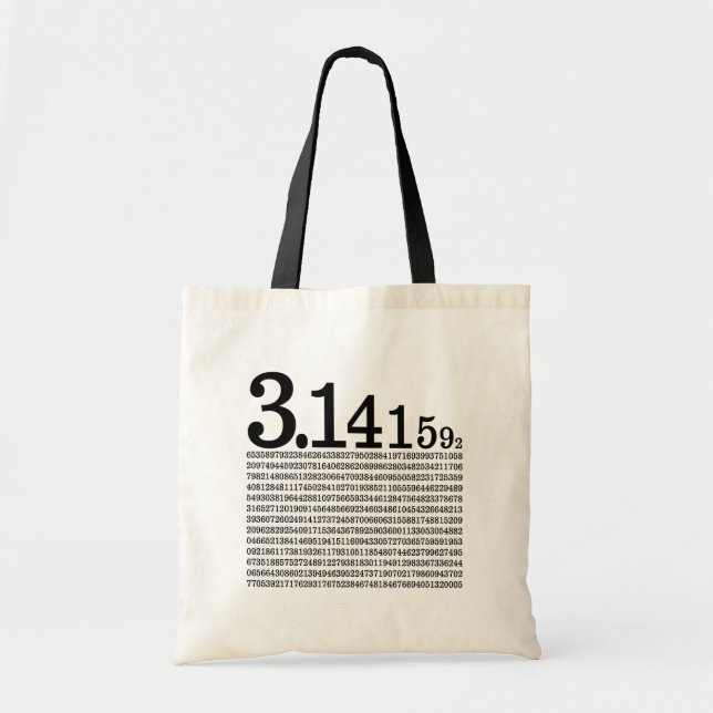 Bolso De Tela 3,1415926 Pi (Frente)