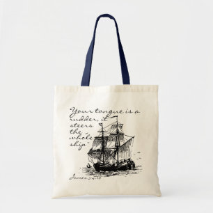 Bolso De Tela 3:4 de James - tote de 10 naves