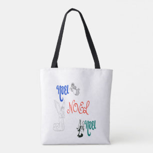 Bolso De Tela 3 ángeles rezando Trumpet Noel