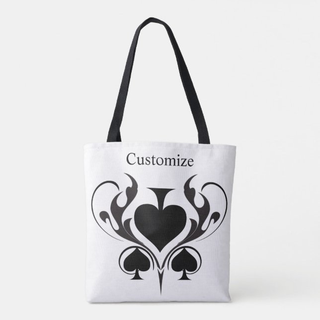 Bolso De Tela 3 Black Spades Tribal Thunder_Cove (Reverso)