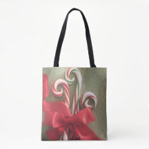 3 Candy Canes Tote Bag