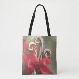 Bolso De Tela 3 Candy Canes Tote Bag