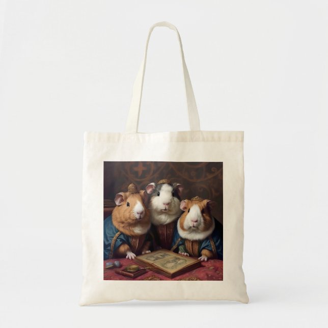 Bolso De Tela 3 Cerdos del Renacimiento de Guinea (Frente)