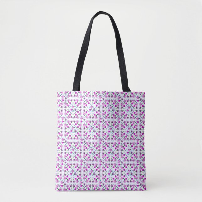 Bolso De Tela 3 Flores y mariposas 2 (Anverso)