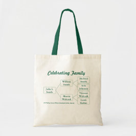 Bolso De Tela 3-Gen Celebrating Family Tree Tote Bag