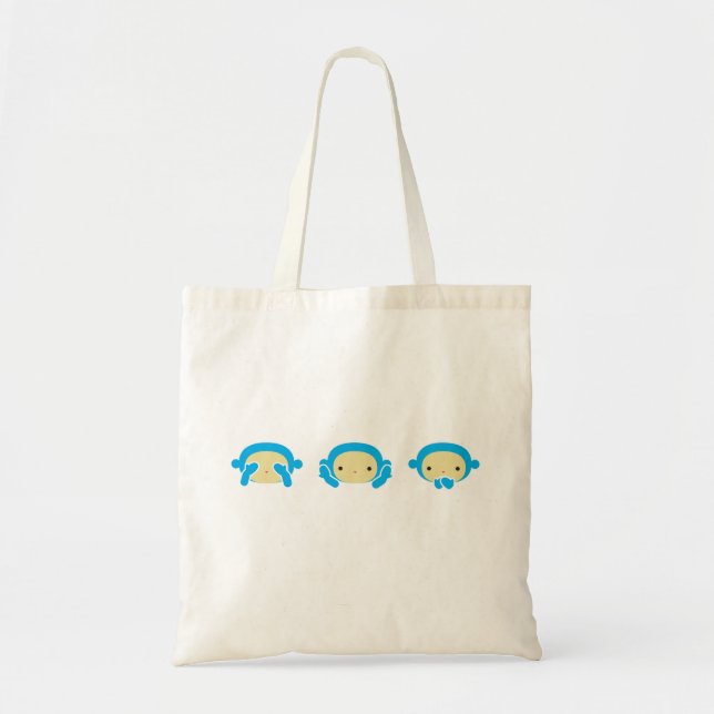 Bolso De Tela 3 monos sabios (Frente)