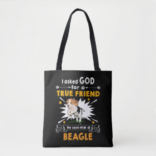 Bolso De Tela 3 Preguntó Dios Verdadero Amigo A Beagle