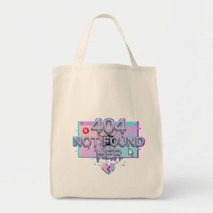 Bolso De Tela 404 No Encontrado Aquí Fallo Y2K Divertido Camiset