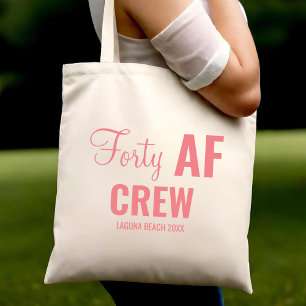 Bolso De Tela 40.ª Fiesta de cumpleaños 40 AF Crew Squad Group