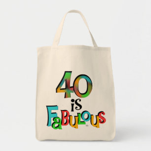 Bolso De Tela 40 es fabulosas camisetas y regalos de cumpleaños