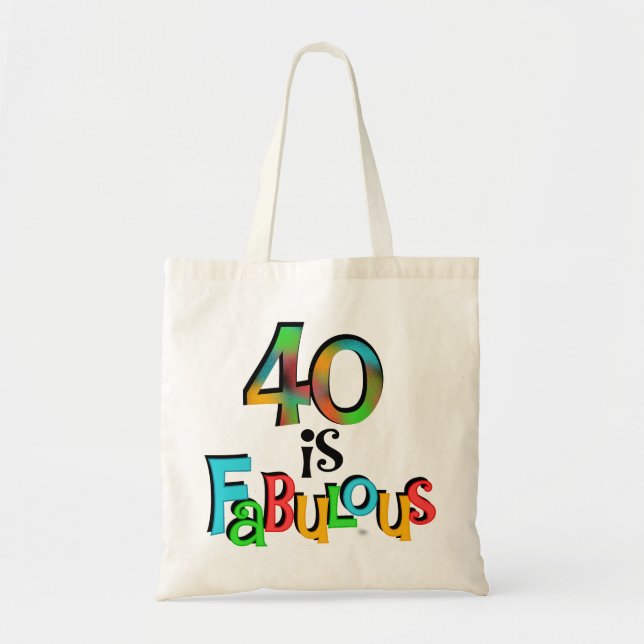 Bolso De Tela 40 es fabulosas camisetas y regalos de cumpleaños (Frente)