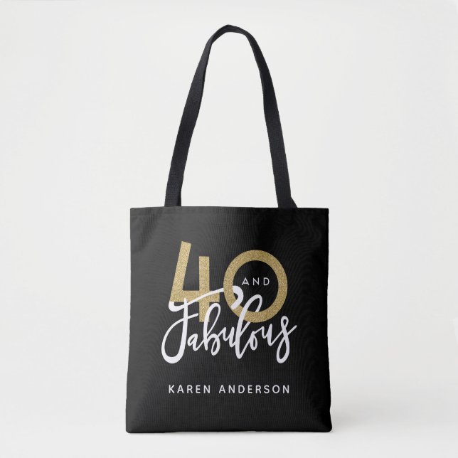 Bolso De Tela 40 y fabuloso (Anverso)