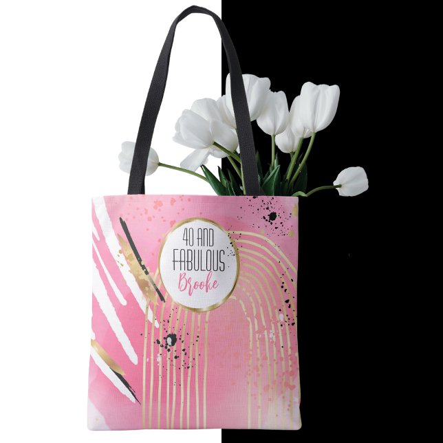 Bolso De Tela 40 y fabuloso Abstract Black Modern Bold (Subido por el creador)