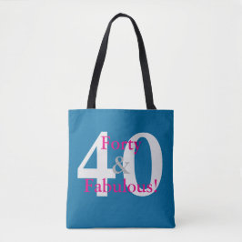 Bolso De Tela 40 y fabuloso! Cumpleaños personalizado divertido 