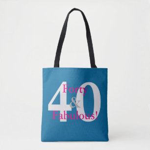 Bolso De Tela 40 y fabuloso! Cumpleaños personalizado divertido