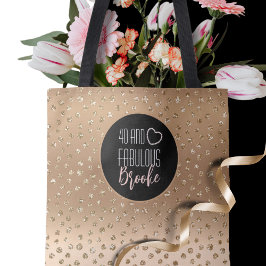 Bolso De Tela 40 y Fabuloso Purpurina de oro Sparkle Girly 40