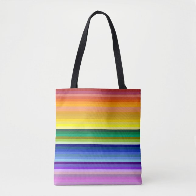 Bolso De Tela 42 Rayos Espectro Arcoiris (Anverso)