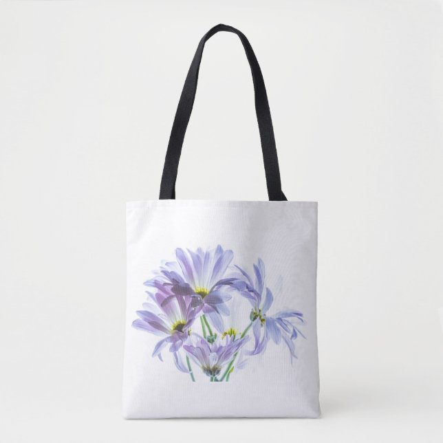 Bolso De Tela 4721-Daisies rosas de alta clave (Anverso)