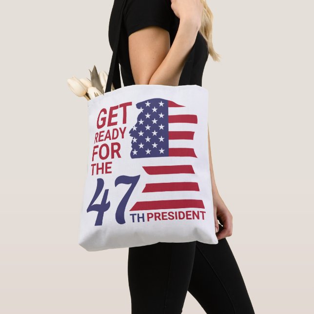 Bolso De Tela 47.º presidente, Bandera Trump norteamericana (Detalle)