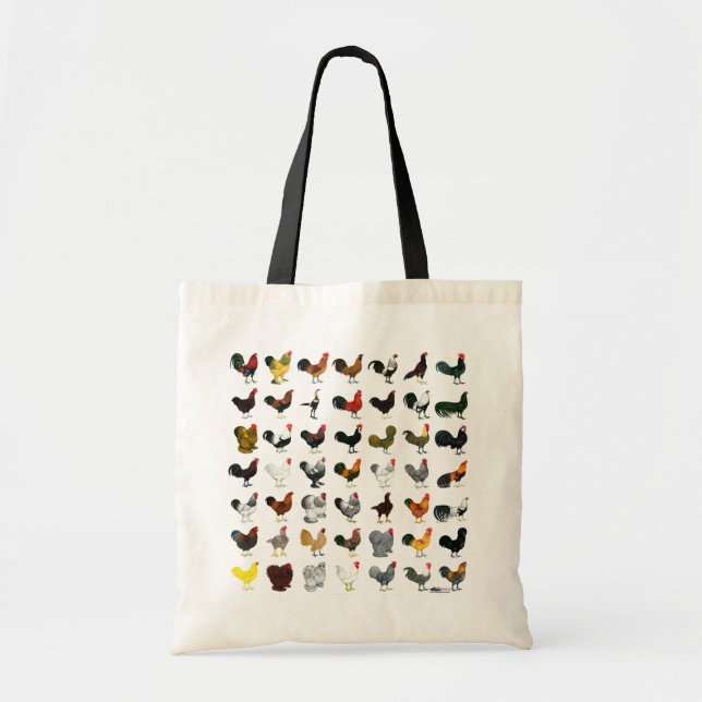 Bolso De Tela 49 gallos (Frente)