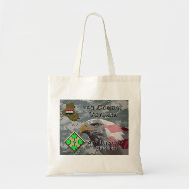 Bolso De Tela 4.ª Infantería Div Iraq Combat Veteran (Frente)