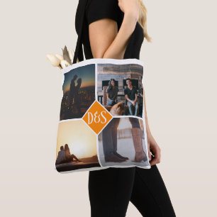 Bolso De Tela 4 Collage personalizado monogramado
