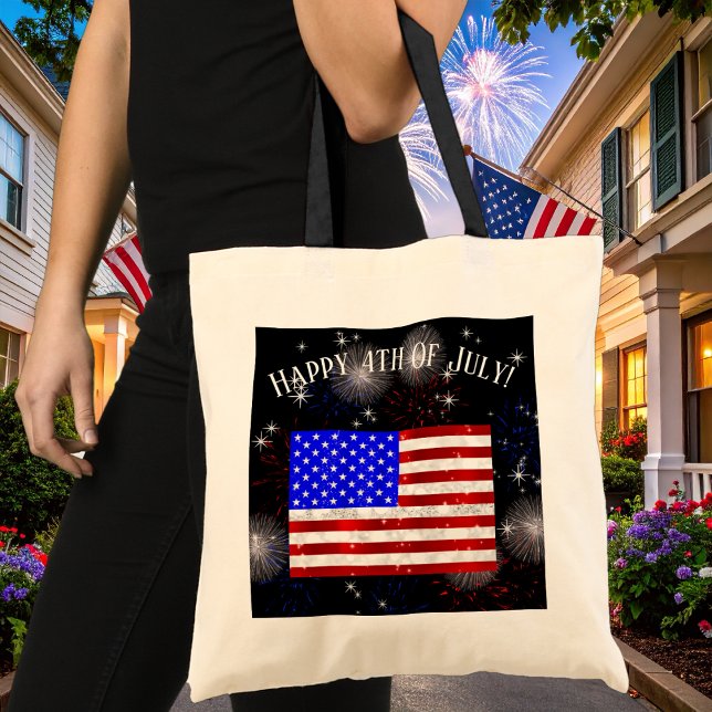 Bolso De Tela 4 de julio Celebración - Bandera de Estados Unidos (Subido por el creador)