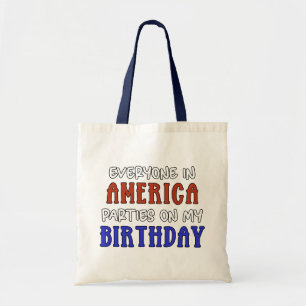 Bolso De Tela 4 de julio Divertido cumpleaños