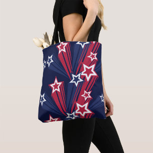 Bolso De Tela 4 de julio Estrellas patrióticas rojo blanco y azu