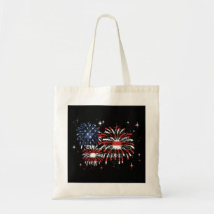 Bolso De Tela 4 De Julio Fuegos Artificiales Estadounidenses