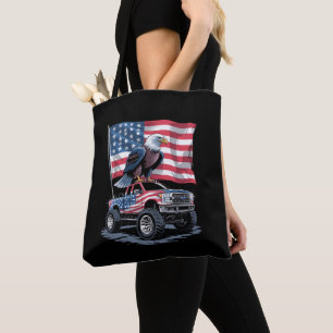 Bolso De Tela 4 de julio Patriótico Bandera Americana Águila USA
