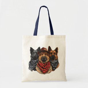 Bolso De Tela 4 De Julio Perros Pastores Alemanes